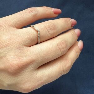 Pandora Sparkling Wishbone Ring
